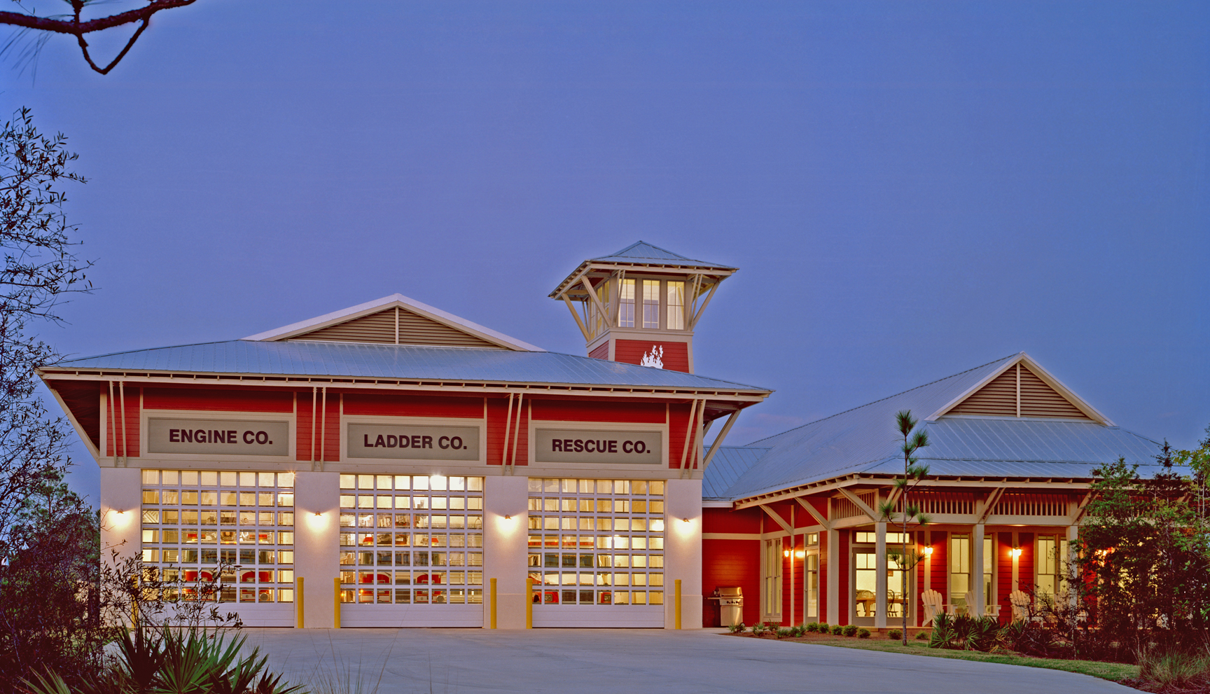South Walton Fire District Watercolor Fire Station